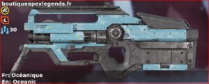 Skin Commun Océanique en français ou Oceanic en anglais pour l'arme L-STAR du jeu vidéo apex legends