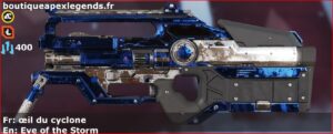 Skin Épique œil du cyclone en français ou Eye of the Storm en anglais pour l'arme L-STAR du jeu vidéo apex legends