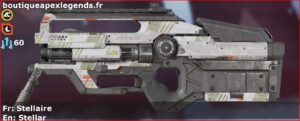 Skin Rare Stellaire en français ou Stellar en anglais pour l'arme L-STAR du jeu vidéo apex legends