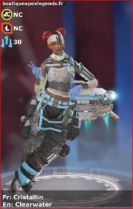 skin pour lifeline: Cristallin en français ou Clearwater en anglais , du jeu apex legends