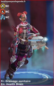 skin pour lifeline: Drainage sanitaire en français ou Health Drain en anglais , du jeu apex legends