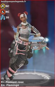 skin pour lifeline: Flamant rose en français ou Flamingo en anglais , du jeu apex legends