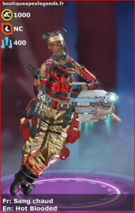 skin pour lifeline: Sang chaud en français ou Hot Blooded en anglais , du jeu apex legends