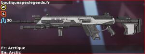 Skin Commun Arctique en français ou Arctic en anglais pour l'arme Longbow du jeu vidéo apex legends