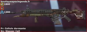 Skin Légendaire Cellule dormante en français ou Sleeper Cell en anglais pour l'arme Longbow du jeu vidéo apex legends