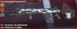 Skin Rare Coupeur de diamants en français ou Diamond Cutter en anglais pour l'arme Longbow du jeu vidéo apex legends