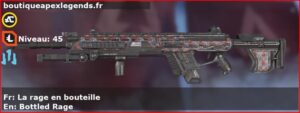 Skin Rare La rage en bouteille en français ou Bottled Rage en anglais pour l'arme Longbow du jeu vidéo apex legends