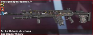 Skin Rare La théorie du chaos en français ou Chaos Theory en anglais pour l'arme Longbow du jeu vidéo apex legends