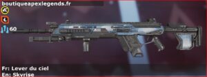 Skin Rare Lever du ciel en français ou Skyrise en anglais pour l'arme Longbow du jeu vidéo apex legends