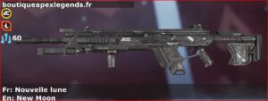 Skin Rare Nouvelle lune en français ou New Moon en anglais pour l'arme Longbow du jeu vidéo apex legends