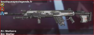 Skin Rare Stellaire en français ou Stellar en anglais pour l'arme Longbow du jeu vidéo apex legends