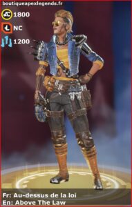 skin pour mad maggie: Au-dessus de la loi en français ou Above The Law en anglais , du jeu apex legends