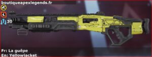 Skin Commun La guêpe en français ou Yellowjacket en anglais pour l'arme Mastiff du jeu vidéo apex legends