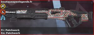 Skin Rare Patchwork en français ou Patchwork en anglais pour l'arme Mastiff du jeu vidéo apex legends