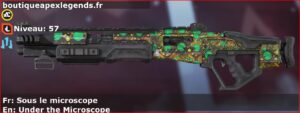 Skin Rare Sous le microscope en français ou Under the Microscope en anglais pour l'arme Mastiff du jeu vidéo apex legends