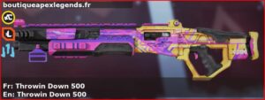 Skin Rare Throwin Down 500 en français ou Throwin Down 500 en anglais pour l'arme Mastiff du jeu vidéo apex legends