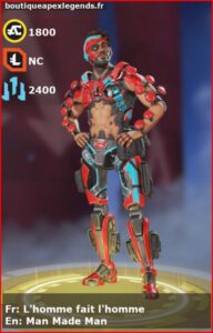 skin pour mirage: L'homme fait l'homme en français ou Man Made Man en anglais , du jeu apex legends