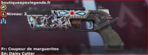 Skin Rare Coupeur de marguerites en français ou Daisy Cutter en anglais pour l'arme Mozambique du jeu vidéo apex legends