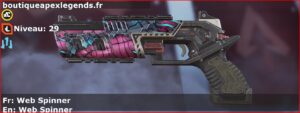 Skin Rare Web Spinner en français ou Web Spinner en anglais pour l'arme Mozambique du jeu vidéo apex legends