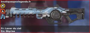 Skin Rare Lever du ciel en français ou Skyrise en anglais pour l'arme Nemesis du jeu vidéo apex legends