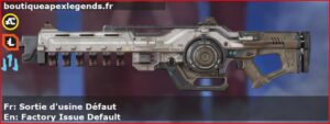 Skin Rare Sortie d'usine Défaut en français ou Factory Issue Default en anglais pour l'arme Nemesis du jeu vidéo apex legends