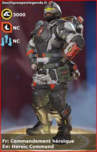 skin pour newcastle: Commandement héroïque en français ou Heroic Command en anglais , du jeu apex legends