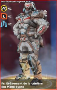 skin pour newcastle: Événement de la crinière en français ou Mane Event en anglais , du jeu apex legends