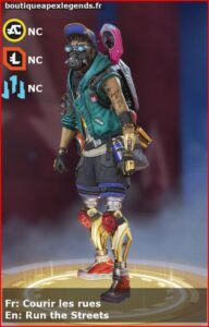 skin pour octane: Courir les rues en français ou Run the Streets en anglais , du jeu apex legends