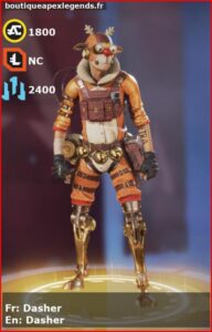 skin pour octane: Dasher en français ou Dasher en anglais , du jeu apex legends