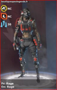 skin pour octane: Rage en français ou Rage en anglais , du jeu apex legends