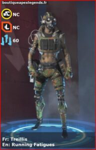 skin pour octane: Treillis en français ou Running Fatigues en anglais , du jeu apex legends