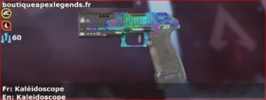 Skin Rare Kaléidoscope en français ou Kaleidoscope en anglais pour l'arme P2020 du jeu vidéo apex legends