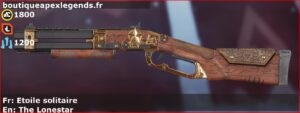 Skin Légendaire Etoile solitaire en français ou The Lonestar en anglais pour l'arme Peacekeeper du jeu vidéo apex legends