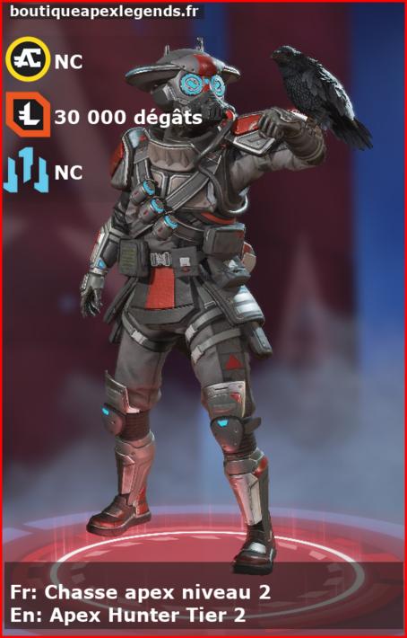 skin-prestige pour bloodhound: Chasse apex niveau 2 en français ou Apex Hunter Tier 2 en anglais , du jeu apex legends