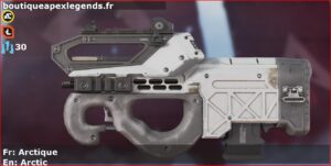 Skin Commun Arctique en français ou Arctic en anglais pour l'arme Prowler du jeu vidéo apex legends