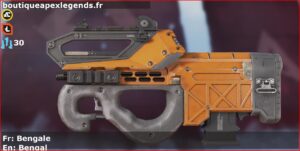 Skin Commun Bengale en français ou Bengal en anglais pour l'arme Prowler du jeu vidéo apex legends