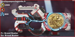 Skin Épique Brood Buster en français ou Brood Buster en anglais pour l'arme Prowler du jeu vidéo apex legends