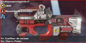 Skin Légendaire Cueilleur de cerises en français ou Cherry Picker en anglais pour l'arme Prowler du jeu vidéo apex legends