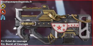 Skin Légendaire Éclat de courage en français ou Burst of Courage en anglais pour l'arme Prowler du jeu vidéo apex legends