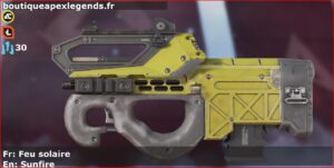 Skin Commun Feu solaire en français ou Sunfire en anglais pour l'arme Prowler du jeu vidéo apex legends