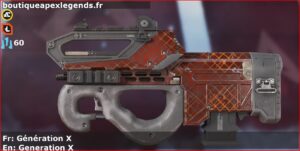 Skin Rare Génération X en français ou Generation X en anglais pour l'arme Prowler du jeu vidéo apex legends