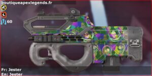 Skin Rare Jester en français ou Jester en anglais pour l'arme Prowler du jeu vidéo apex legends