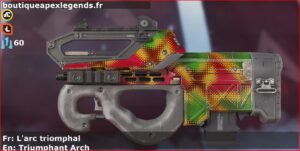 Skin Rare L'arc triomphal en français ou Triumphant Arch en anglais pour l'arme Prowler du jeu vidéo apex legends