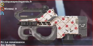 Skin Rare La renaissance en français ou Rebirth en anglais pour l'arme Prowler du jeu vidéo apex legends