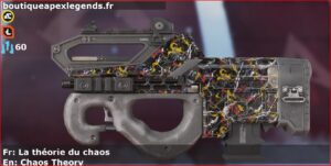 Skin Rare La théorie du chaos en français ou Chaos Theory en anglais pour l'arme Prowler du jeu vidéo apex legends