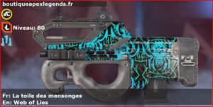 Skin Rare La toile des mensonges en français ou Web of Lies en anglais pour l'arme Prowler du jeu vidéo apex legends