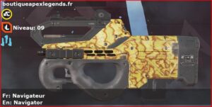 Skin Rare Navigateur en français ou Navigator en anglais pour l'arme Prowler du jeu vidéo apex legends