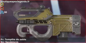 Skin Commun Tempête de sable en français ou Sandstorm en anglais pour l'arme Prowler du jeu vidéo apex legends