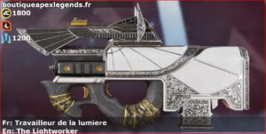 Skin Légendaire Travailleur de la lumiere en français ou The Lightworker en anglais pour l'arme Prowler du jeu vidéo apex legends