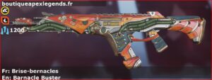 Skin Légendaire Brise-bernacles en français ou Barnacle Buster en anglais pour l'arme R-301 du jeu vidéo apex legends